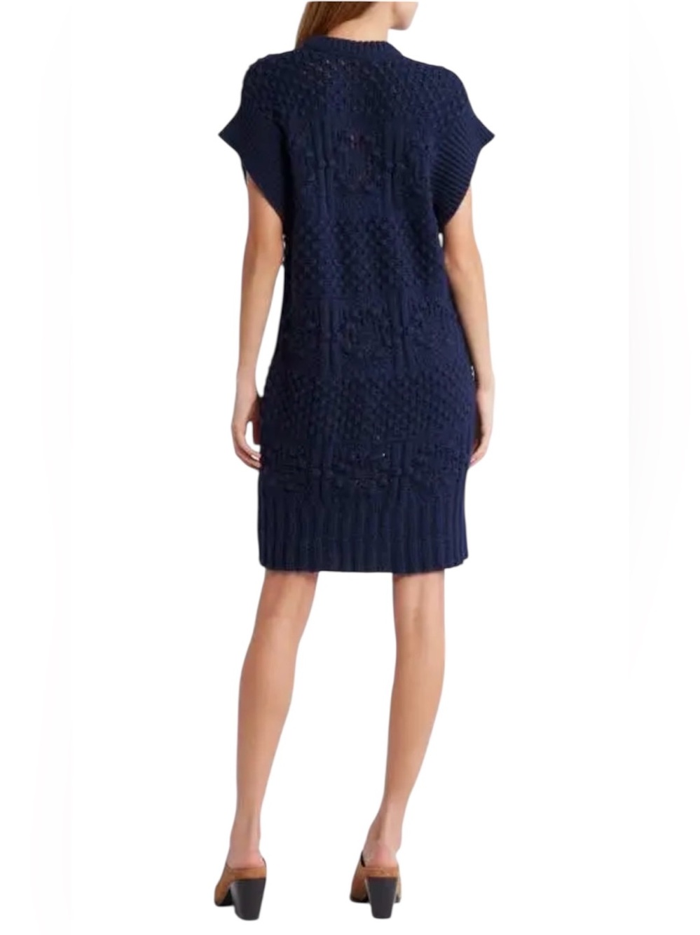 NWT: FRAME Knit Sweater Dress, Navy Blue, Medium - Picture 2 of 10